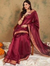 Womens Fashion Ethnic Maroon Color Sarees-MLSHWSA1229MRN0ONE